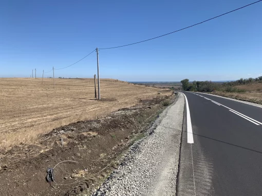 Buildig land plot, facing an asphalt road for sale near Pomorie town, Bulgaria, Kamenar