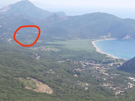 A plot of land with a sea view in Buljarica., Montenegro